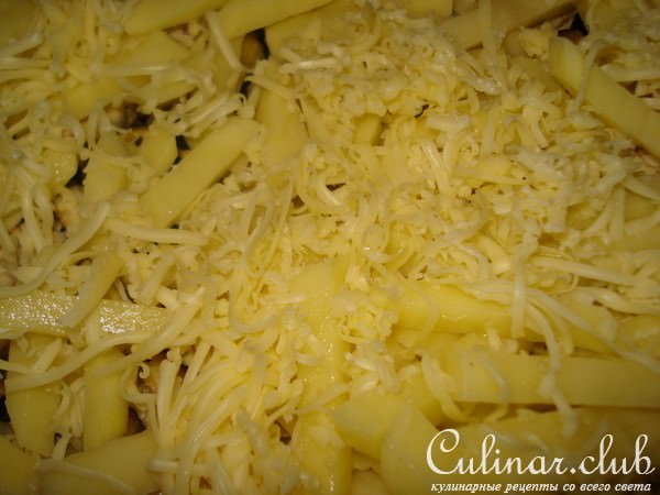 Картофель с баклажанами в сливках