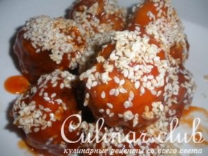 Рыбные шарики в кисло-сладком соусе