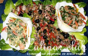 Морепродукты: три вида на одном блюде