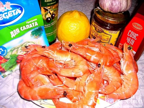 Креветки в остро-медовом соусе