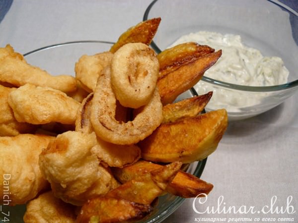Рыба в кляре с картофелем фри (Fish and Chips)