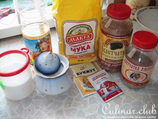 Калач домашний с ржано-пшеничной клетчаткой и кунжутом