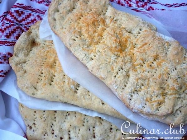Лепёшки (хлеб) с овсяными хлопьями и фетой