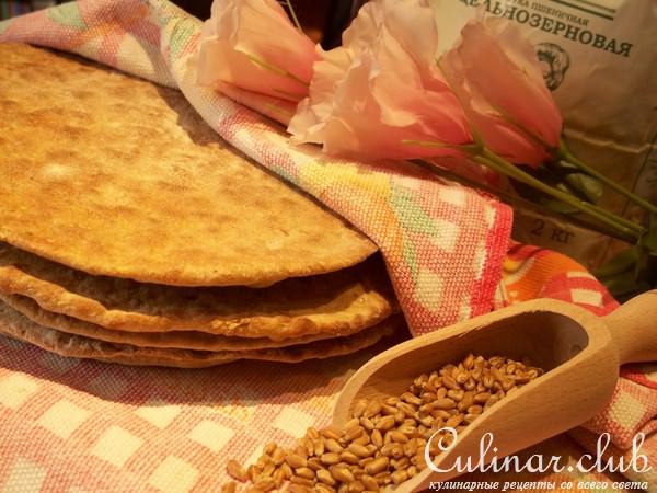 Лепешки из цельнозерновой муки с пророщенной пшеницей