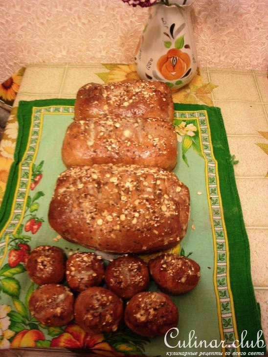 Хлеб мультизлаковый с грецким орехом.