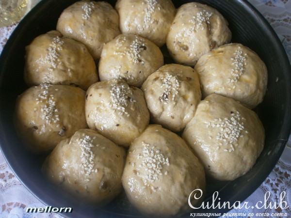 Овсяно-пшеничные булочки с сыром и семечками