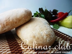 Хлеб (похожий на чиабатту, один из вариантов)