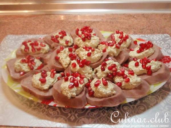 язык под ореховым соусом
