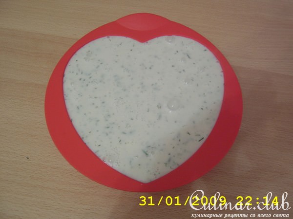 Маринованные опята в сметанном желе.