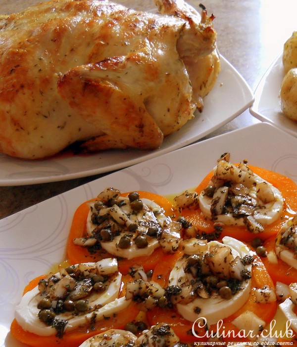 помидорная закуска под соусом.