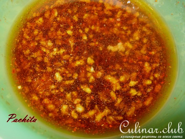Закуска из куриных сердечек и перцев в медовом маринаде