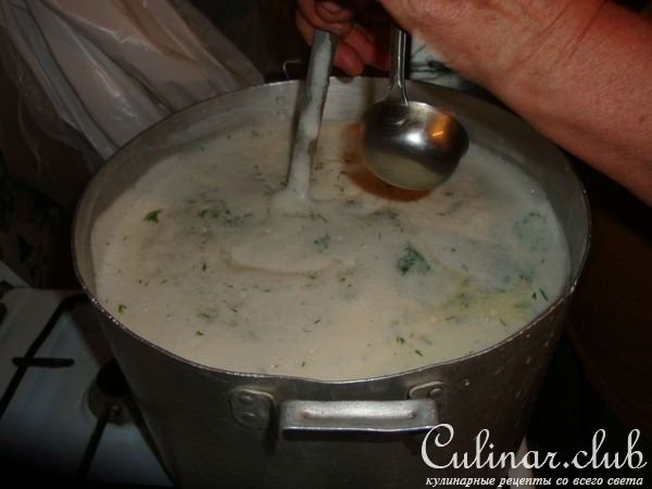 домашний сыр с зеленью