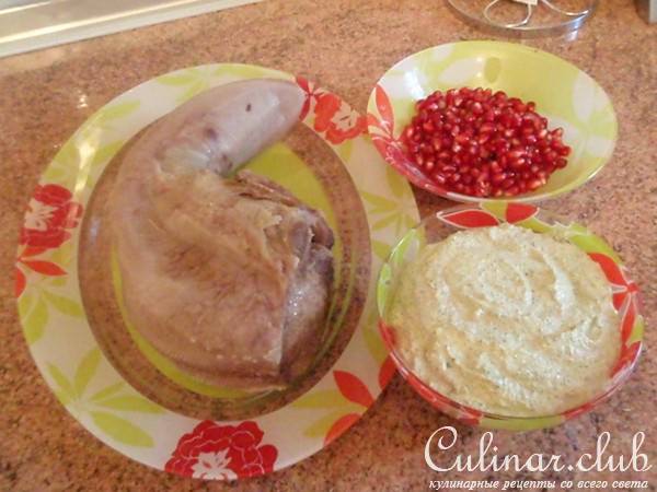 язык под ореховым соусом