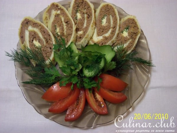 Печеночный рулет(вариант)