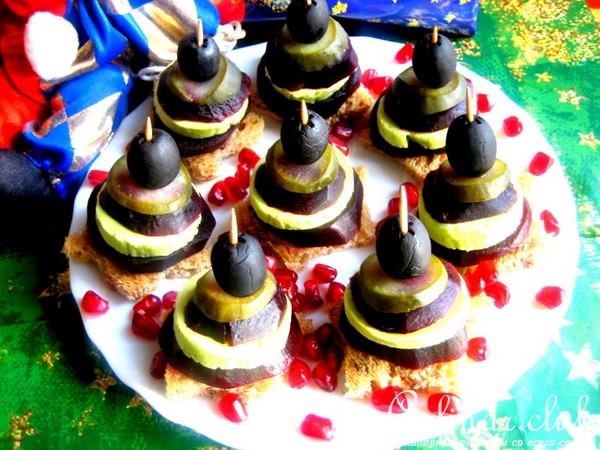 Закуска "Овощные башенки"