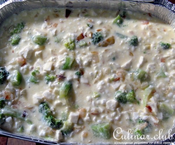 Запеканка с брокколи (без муки)