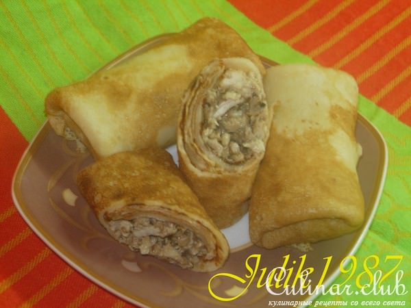 Блинчики с мясной начинкой