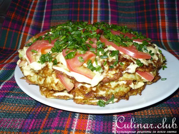 Кабачковый закусочный торт (вариант)