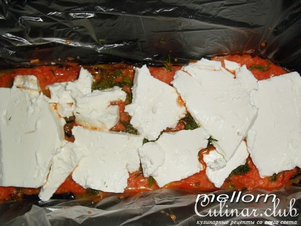 Террин из баклажанов с овощами и брынзой