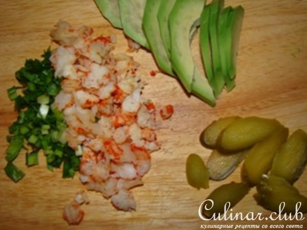 Роллы с раковыми шейками