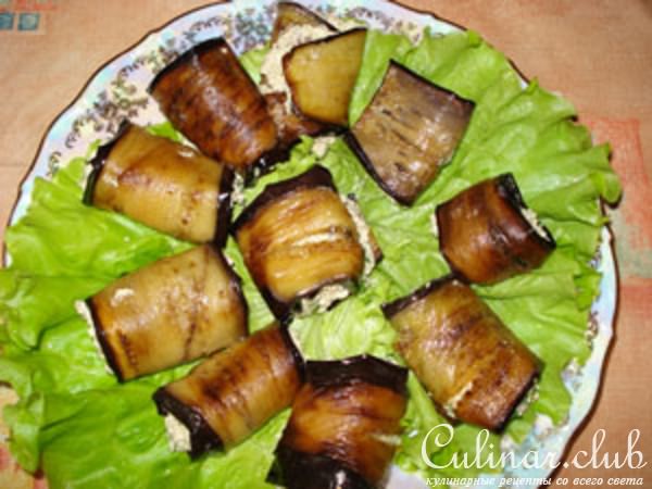 Баклажанные рулетики 