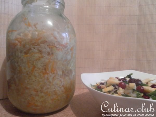 Салат ядреный с квашеной капустой (вариант)