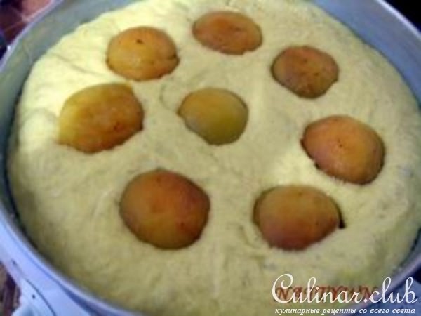 Пирог с абрикосами и шафраном.