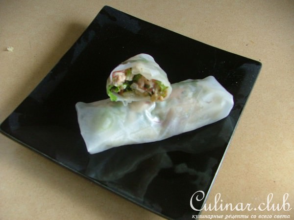 Роллы с пряной курицей