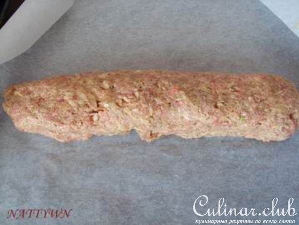 Багет мясной с грибами