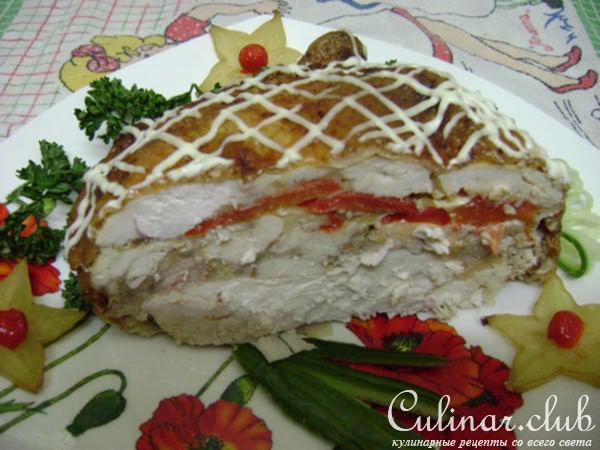 КУРИЦА ФАРШИРОВАННАЯ (мой вариант)