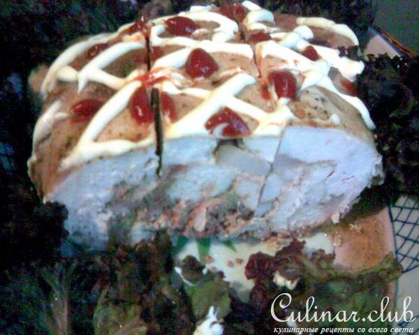 Пасхальный цыпленок (фаршированная курица без костей №...)
