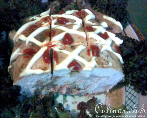 Пасхальный цыпленок (фаршированная курица без костей №...)