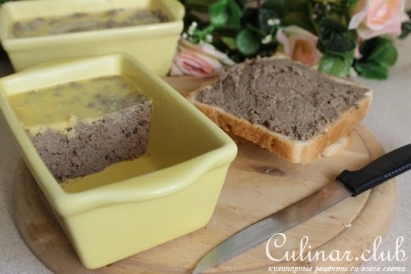Паштет из свиной печени с черносливом