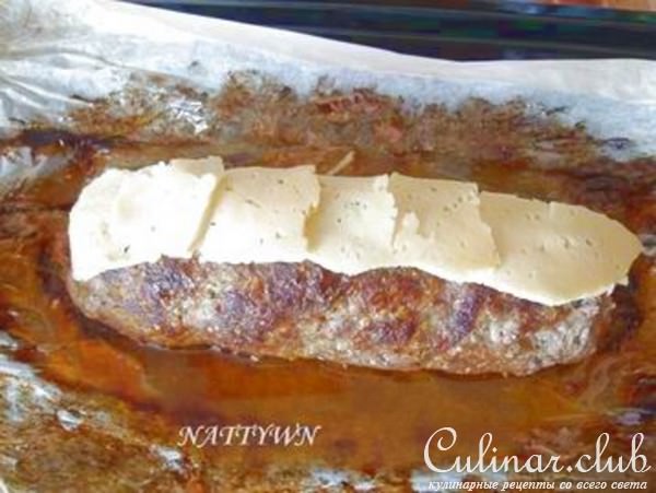 Багет мясной с грибами