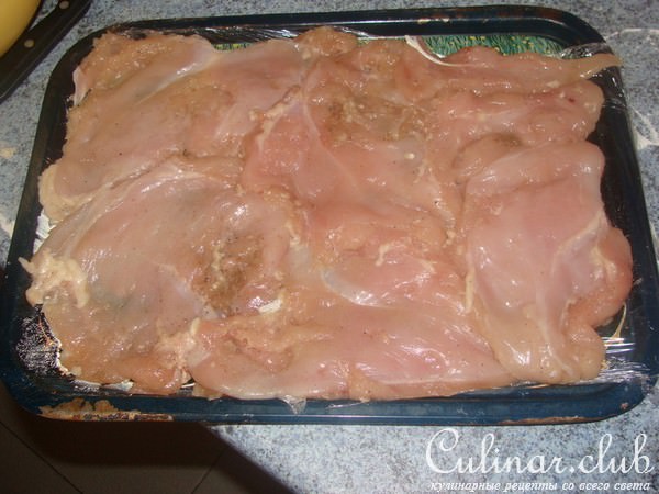 куриный рулет с грибами