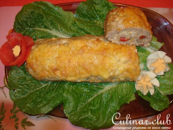 мясной рулет"Удиви гостей" вариант