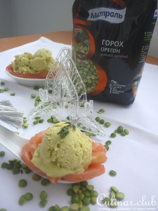Десерт-закуска из гороха a-la "Мороженое"