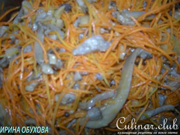 Морковь по-корейски с вешанками