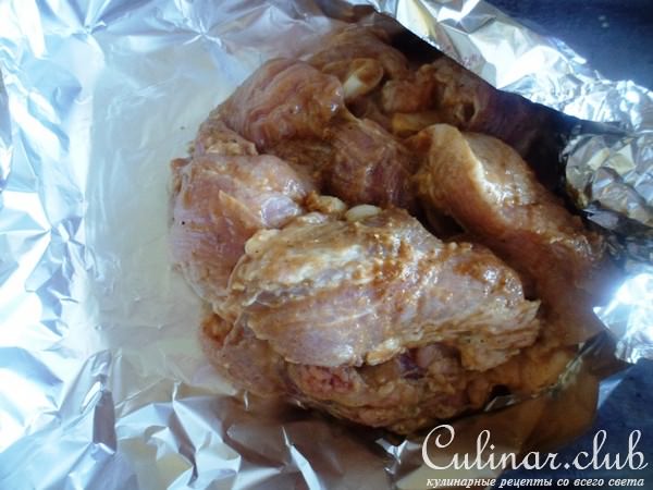 Свинина с пряными картофельными дольками