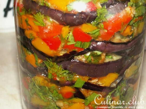 Маринованные баклажаны "Мозаика"