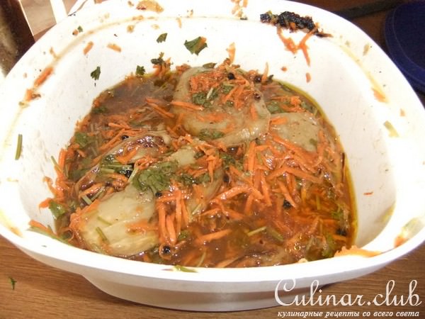 Баклажанчики маринованные по-гусарски