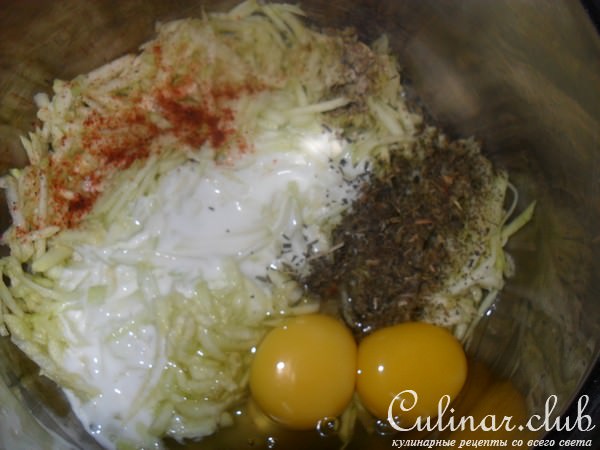 Кабачковые маффины с грибами.