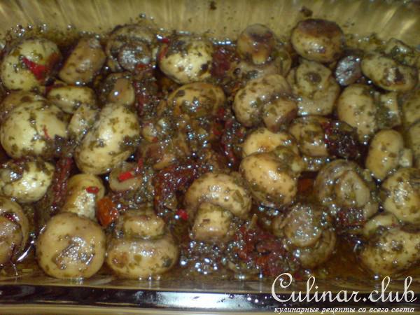 ANTIPASTI с шампиньонами и сушёными помидорами