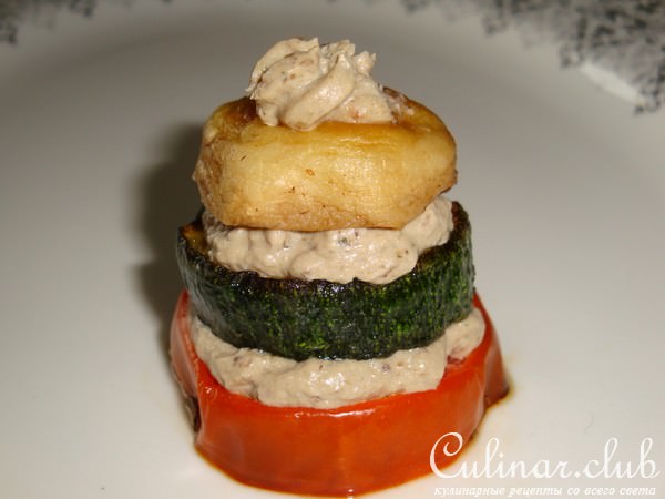 Башенки с баклажановым кремом(закуска)