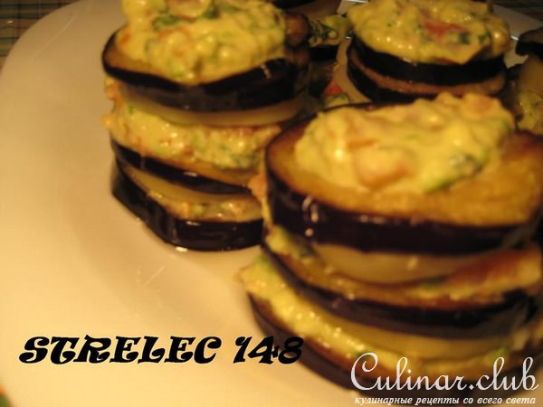 Башенки "Постные" с соусом.