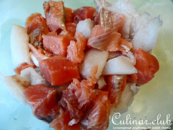 Рыбный рулет-ветчина.