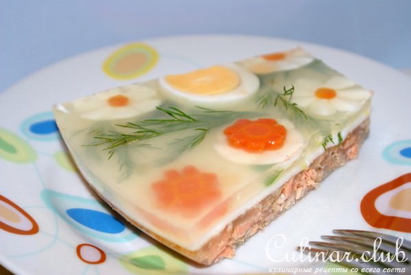 Заливное из красной рыбы