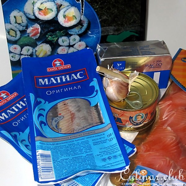 Рыбный мусс в листах нори