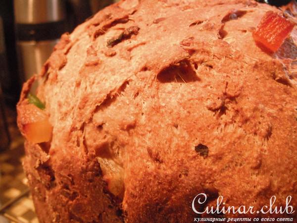 хлеб из цельнозерновой муки с семенами и цукатами /для ХП/