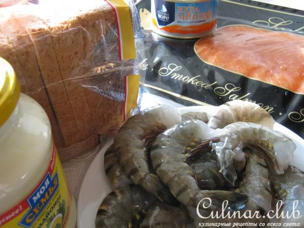 Рулетики из сёмги с креветкой - Salmon roll.